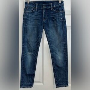 Denim & Supply Ralph Lauren Women's Blue CROP Skinny low rise Jeans Sz 26